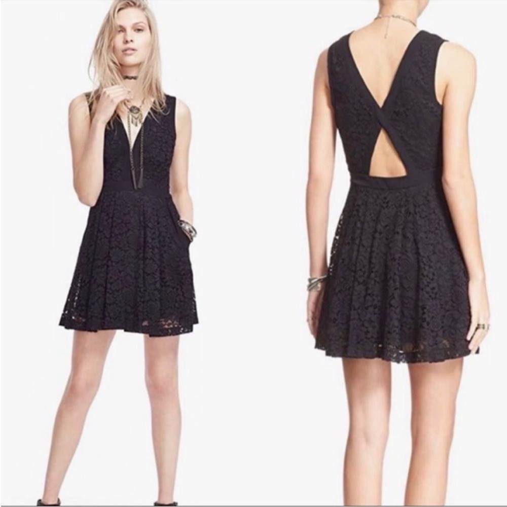 Free people Lovely in Lace mini dress M